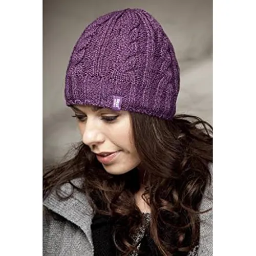 Thermo Mütze Heat Holders Wintermütze Damen lila Einheitsgröße