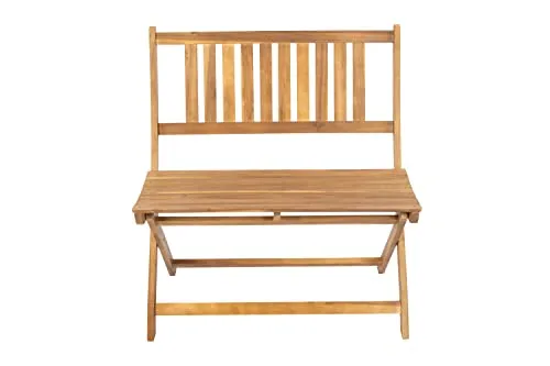 SAM 2-Sitzer Gartenbank Blossom, Sitzbank 80 cm, Akazienholz massiv & geölt, Holzbank für Garten, Wintergarten, Terrasse und Balkon