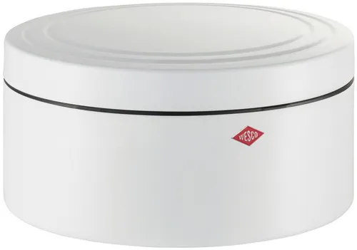 Wesco Loft Gebäckdose - Weiß matt - Vorratsdosen mit stilvollem Design, aus pulverbeschichtetem Stahlblech und einem Fassungsvermögen von ca. 4 Litern – ideal für die Aufbewahrung von Keksen und Süßigkeiten.