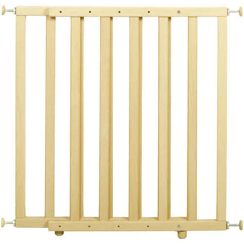 roba Türschutzgitter zum Klemmen, natur, Breite 62 - 106 cm - Tür- & Treppenschutzgitter aus Schichtholz, bietet zuverlässigen Schutz für Ihr Kind, einfach zu installieren und flexibel einstellbar von 62 bis 106 cm.