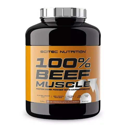 Scitec Nutrition 100% Beef Muscle 3180g Protein - Protein Shake für Muskelaufbau, 100% Rinderprotein, zuckerfrei und laktosefrei. Ideal für Bodybuilding und nach dem Training.