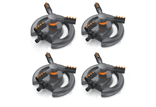 Brandson 360° Kreisregner Garten Sprinkler – Rotierender Rasensprenger für Flächen bis 314 m² - Effizienter 360° Garten Sprinkler mit einstellbarem Wurfweite und Sprühmuster. Ideal für die Bewässerung großer Flächen bis 314 m². Frostresistent und vielseitig einsetzbar.
