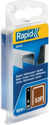 Rapid Tackerklammern Typ 53F 6mm Klammern 970 Stk Feindrahtklammern Stahl