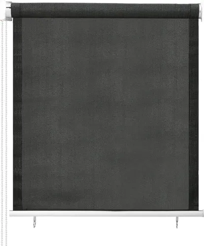 vidaXL Außenrollo 80x140 cm Anthrazit - Schützen Sie Ihre Privatsphäre mit diesem stilvollen Außenrollo aus robustem HDPE-Material. Ideal für Balkon, Terrasse oder Veranda, einfach zu installieren und in verschiedenen Designs erhältlich.