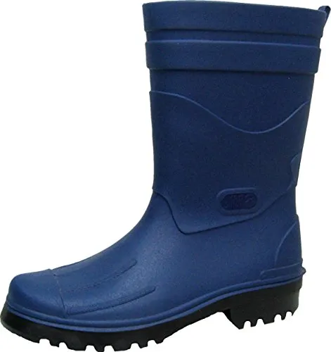 Bockstiegel Herren Gummistiefel Dirk - Hochwertige Gummistiefel für Herren in Blau, mit rutschhemmender Sohle und Anziehlasche für einfachen Einstieg. Ideal für nasse Bedingungen und Übergrößen bis 54.