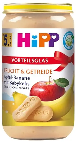 HiPP Apfel-Banane mit Babykeks, 6er Pack (6 x 250 g) von HiPP