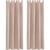 Bestlivings 2er Set Dekoschal Ellen - Elegante Fensterdekoration - 2er Set Gardinen 'Ellen' in sandgrau-beigegrau, inkl. Raffhalter und Haken. Diese lichtdurchlässigen Schals bieten Blendschutz und schaffen ein warmes Wohlfühlambiente.