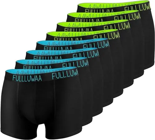 Fullluwaa Boxershorts Herren 8er Pack - Retroshorts für Herren, schweißabsorbierend und atmungsaktiv aus hochwertiger Baumwolle für optimalen Tragekomfort und ein angenehmes Hautgefühl den ganzen Tag.