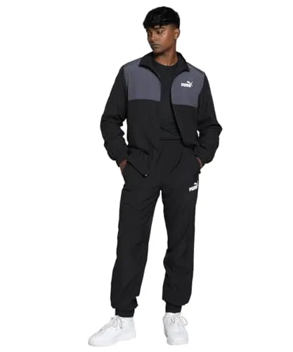 PUMA Jogginganzug WOVEN COLORBLOCK SUIT CL (2-tlg) - Stylischer 2-teiliger Jogginganzug mit Colourblocking aus 100 % recyceltem Material, ideal für Komfort und Bewegungsfreiheit beim Sport.