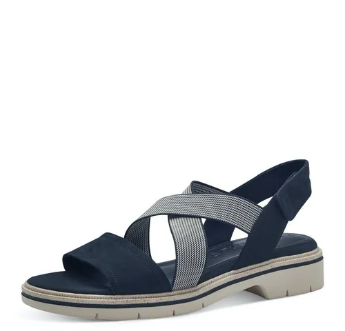 Tamaris Sandalette 1-28254-42/805 in Blau - Elegante Sandalette in Größe 42 aus hochwertigem Leder. Ideal für stilvolle Auftritte und angenehmen Tragekomfort.