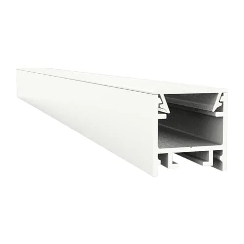 LED-Gigant Aluminium Profil Weiß Pulverbeschichtigt A2 2m für Streifen bis zu 12mm inkl. Abdeckung Klar 2000mm