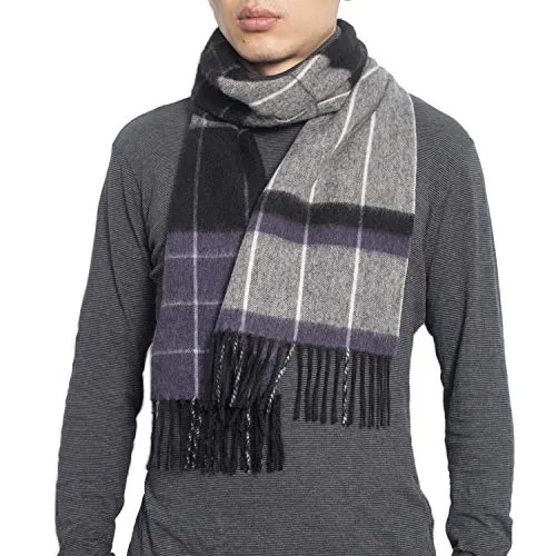 REALITY&FANTASY Lammwolle mit 100% weicher Lammwolle Plaid Tartan, der Winterschal f¨¹r Damen und Herren