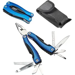 8-in-1 Multi-Tool mit Nylonetui - Robustes Werkzeugset mit Zange, Sägen, Schraubenziehern, Feile, Flaschenöffner, Dosenöffner und MesserSchwarz/...