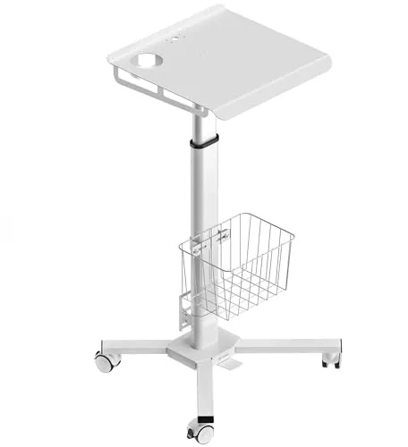 ONKRON mobiler Laptoptisch mit Rollen in weiß von ONKRON