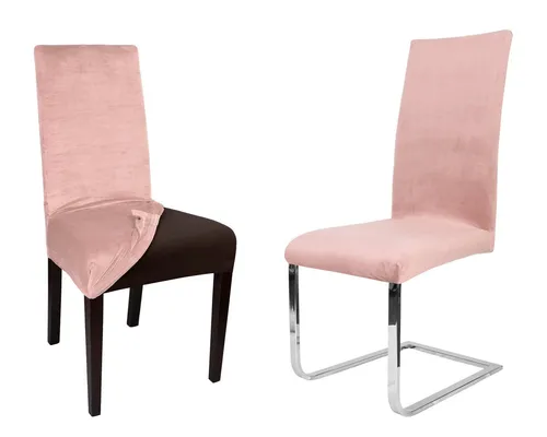 Beautex Stuhlhusse Lea Stuhlhussen, Samt Mikrofaser Stuhlbezug, elastische Stretch Husse