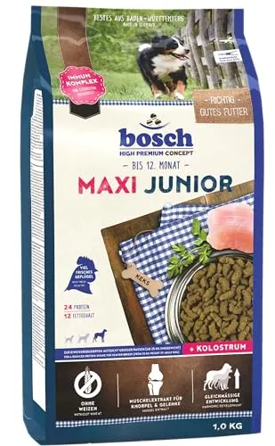 bosch HPC Maxi Junior Hundetrockenfutter - 15 kg, weizenfrei und immunstärkend für gesunde Aufzucht großer Rassen