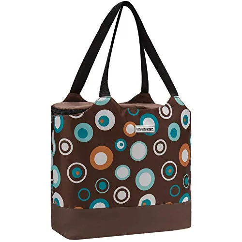 anndora Einkaufstasche 22 Liter plus Kühltasche 18 Liter - separat verwendbar - braun hellblau