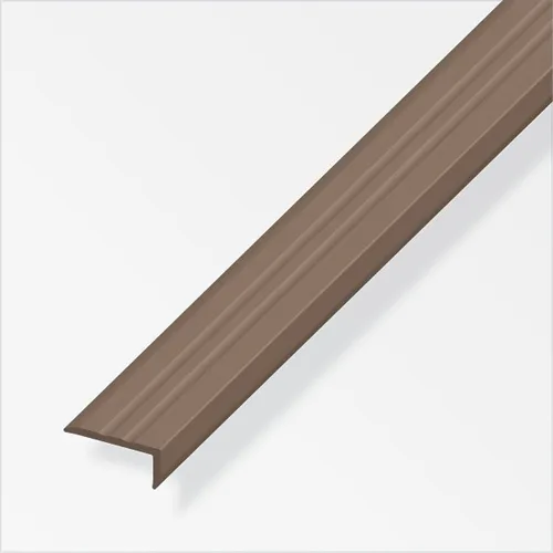 alfer Abschlussprofil 1 m, 25 x 10 mm PVC (Kunststoff) glatt braun