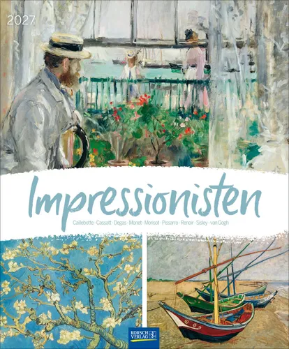 Korsch Verlag | Impressionisten 2027 | Kunstkalender | Spiralbindung - Kunstkalender mit beeindruckenden Werken aus dem Impressionismus. Ideal für Kunstliebhaber, um jeden Monat neue Meisterwerke zu entdecken. Spiralbindung sorgt für einfache Handhabung.