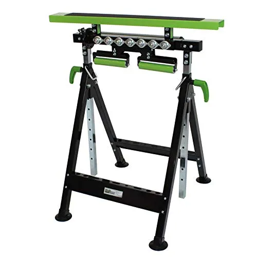 TrutzHolm® Multifunktions-Arbeitsbock – 4 in 1 höhenverstellbar - Werkbänke mit 4 Funktionen: Rollen-, VRollen-, Arbeits- und Kugelrollenbock. Ideal für vielseitige Anwendungen, platzsparend klappbar und mit rutschsicheren Beinenden für optimalen Halt.