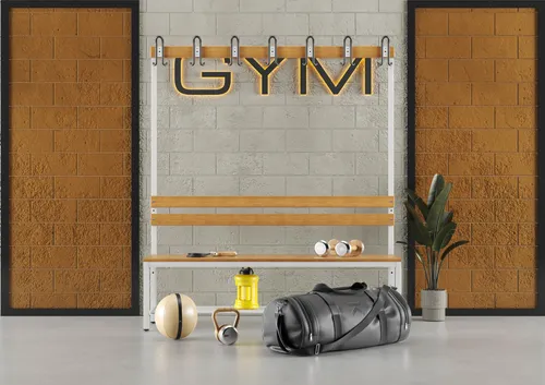 Garderobenbank einseitig mit Schuhrost 150 cm grau