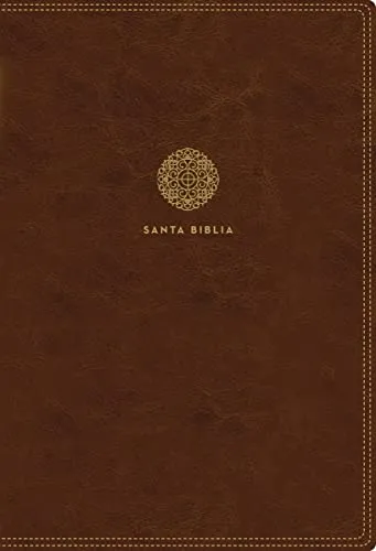 RVR60, Santa Biblia, Letra Supergigante, Leathersoft, Café, con Índice y Cierre, Comfort Print