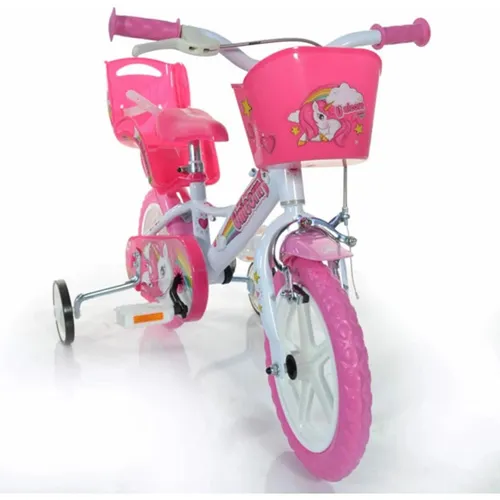 Dino Bikes Unicorn Einhorn Kinderfahrrad 12 Zoll - Hochwertiges Kinderfahrrad für Mädchen im spektakulären Einhorn-Design. Ideal für Kinder von 3-4 Jahren, 95% vormontiert und mit Sicherheitsfeatures für unbeschwerten Fahrspaß.