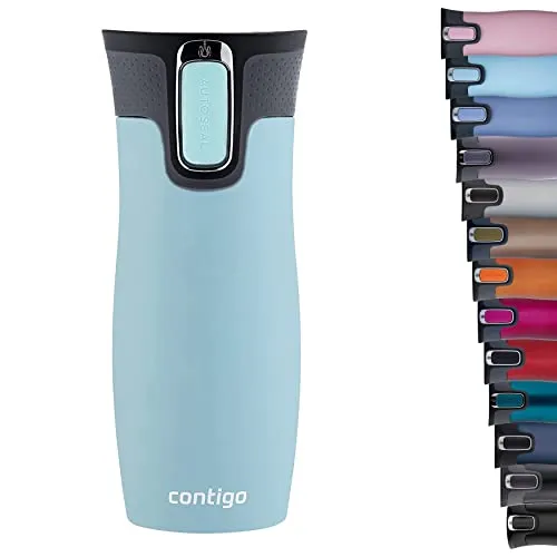 Contigo West Loop Autoseal Thermobecher - Thermobehälter mit 470 ml, auslaufsicher und hält Getränke bis zu 5 Stunden heiß oder 12 Stunden kalt – ideal für unterwegs.