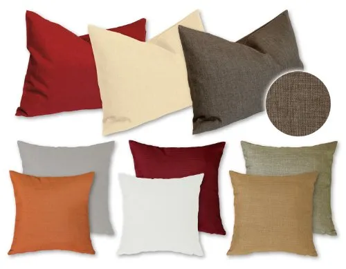 Kissenhülle Struktur Leinen-Optik Kissenbezug Deko Kissen ca. 40x40 50x50 oder 40x60 cm Farbwahl #357 (Taupe braun, 40_x_60_cm)