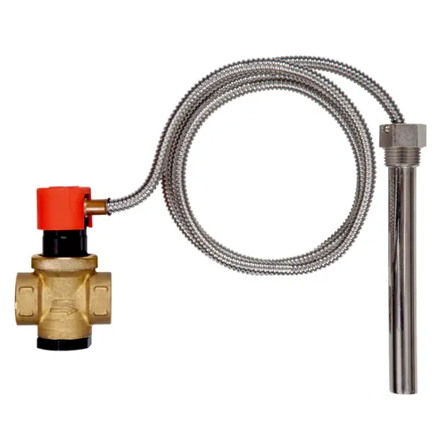 Afriso Thermische Ablaufsicherung TAS 03 mit Kapillarrohr 1300 mm - Kesselzubehör mit 1300 mm Kapillarrohr für zuverlässige thermische Sicherheit und Schutz vor Überhitzung.
