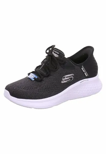 Skechers Damen Sneakers Schwarz 37 EU - Damen-Sneaker mit flachem Absatz, ideal für den Alltag und bequem für jeden Schritt.