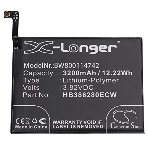 vhbw Akku kompatibel mit Huawei P10, P10 Premium Edition, P10 Premium Edition Dual SIM Handy Smartphone Telefon (3200mAh, 3,82V, Li-Polymer)