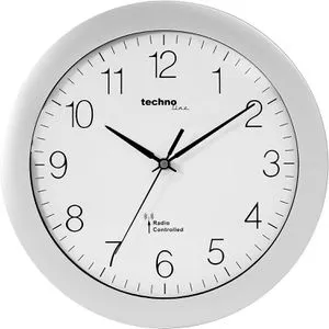 Technoline Wanduhr WT 8000 Funkuhr, Ø 30 cm, silber - Wohnaccessoires mit automatischer Zeiteinstellung und gut ablesbarem Zifferblatt – ideal für jeden Raum.