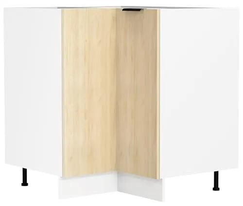 VCM Eckschrank | Praktischer Küchenschrank für optimale Raumnutzung - Küchenunterschrank mit den Maßen H. 82 x B. 76 x T. 76 cm, ideal für Ecken und bietet viel Stauraum für Küchenutensilien.