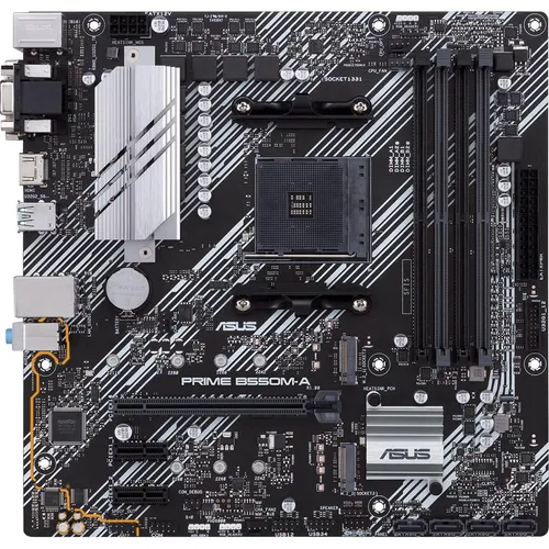 ASUS Prime B550M-A CSM Mainboard AM4 - micro ATX, optimal für AMD Ryzen mit PCIe 4.0 und stylischem Aura Sync RGB