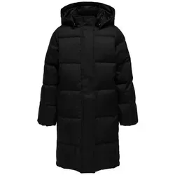 KIDS ONLY Steppmantel KOGIRENE PUFFER COAT OTW NOOS - Funktionsjacke in Schwarz mit seitlichen Druckknöpfen, ideal für kalte Tage, pflegeleicht und modisch für jeden Anlass.