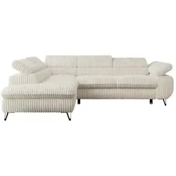 MKS MEBLE Ecksofa Cord Sofa Beige von Möbel Kraft