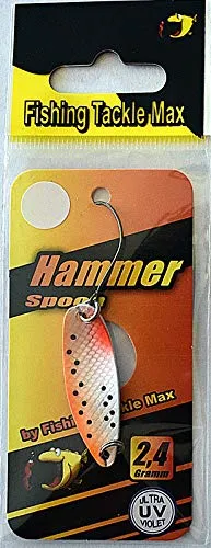 FTM Spoon Hammer 3,3cm 2,4g - Forellenblinker, Farbe:Salmon orange White UV/White