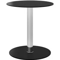 vidaXL Couchtisch Schwarz 40 cm Hartglas - Moderner Couchtisch aus gehärtetem Glas und Aluminium, stabil und langlebig, ideal für Getränke und Dekoration. Perfekt als Beistelltisch oder Sofatisch, Durchmesser 40 cm.