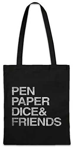 Urban Backwoods Pen, Paper, Dice & Friends Hipster Bag Beutel Stofftasche Einkaufstasche