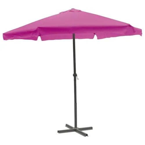 Mojawo Kurbelschirm Gartenschirm Sonnenschirm Aluminium Schirm Ø 3m Krempe und Kurbel, Farben:Brombeere