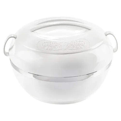 DELUXE Thermoskanne 5l - Thermoschüssel für Abendessen - Schüssel aus Edelstahl und Kunststoff, ideal für warme Mahlzeiten unterwegs. Mit einem Fassungsvermögen von 5 Litern perfekt für Picknicks oder die Mittagspause.