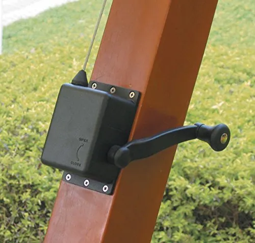 Ersatz WINCH 3X4 MAXI MAXIMA Holz POLE Regenschirme - Sonnenschirme, Original-Ersatzteil für Ampelschirme, passend für 90er-Pfosten und Schirme 3 x 4 m, inklusive 3 m Stahldraht.