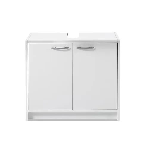 SMASH Waschbeckenunterschrank in Weiß matt - Schlichter Bad Unterschrank mit viel Stauraum - Unterschrank fürs Bad mit elegantem Design und viel Stauraum für Reinigungsmittel und Handtücher. Langlebig und leicht zu montieren, ideal für jedes Badezimmer.
