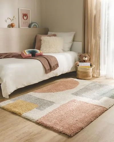 benuta Kinderteppich Gobi, rechteckig, 120x170 cm - Kurzflor-Teppich im Ethno-Style, maschinengewebt aus Kunstfaser, ideal für Kinderzimmer mit schmutzabweisenden Eigenschaften und sicherem Spielraum.