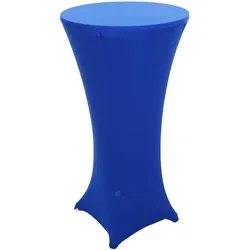 Mendler Stehtischhusse HWC-J30, Stretchhusse für Ø 60cm - Blau - Hussen für Stehtische, elegante Stretchhusse schützt und dekoriert Ihren Tisch, ideal für Veranstaltungen und Partys, aus 100% Polyester für einfache Handhabung.