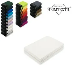 EXKLUSIV HEIMTEXTIL Doppelpack Jersey Premium Spannbettlaken - Spannbetttücher aus 100% Baumwolle, Öko-Tex zertifiziert, perfekt für Matratzen bis 25 cm Höhe, pflegeleicht und langlebig mit optimalem Sitz dank Rundumgummizug.