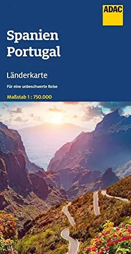 ADAC Länderkarte Spanien, Portugal 1:750.000: Straßenkarte und Autokarte