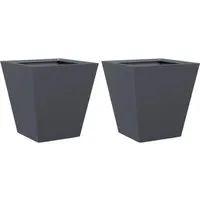 vidaXL Pflanzkübel 2 STK. - Blumenkübel aus rostbeständigem Stahl, ideal für Garten, Balkon und Terrasse mit Schutz vor Schädlingen und Unkraut