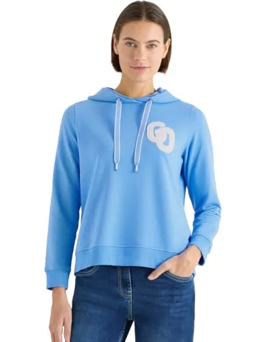 Cecil Damen Hoodie mit Stickerei – Stylischer Kapuzenpullover - Trendiger Hoodie mit feiner Stickerei, praktischer Kapuze und weicher Sweatqualität für höchsten Tragekomfort im Alltag.